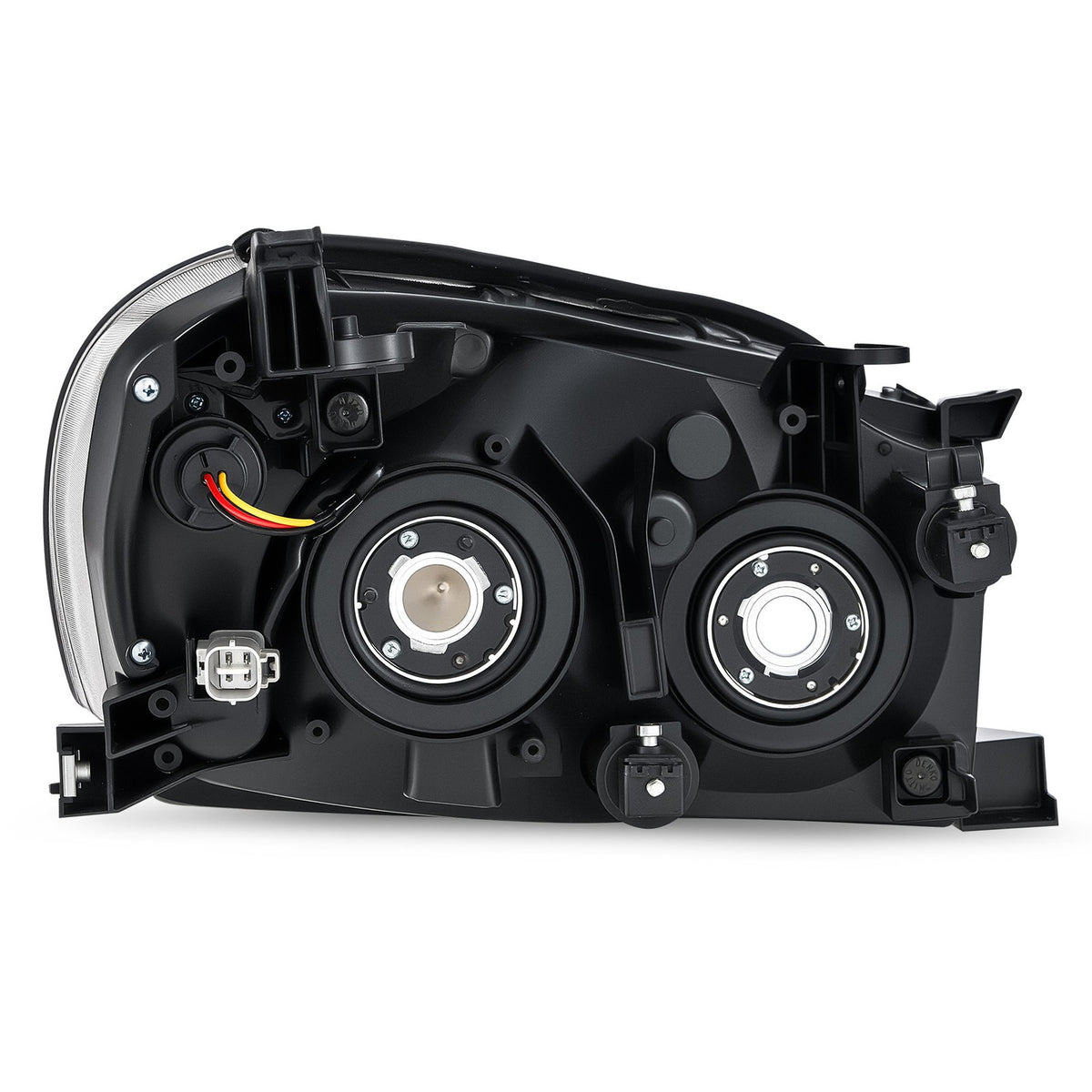 Driver side Black Halogen headlight close-up for 2009-2012 Toyota RAV4