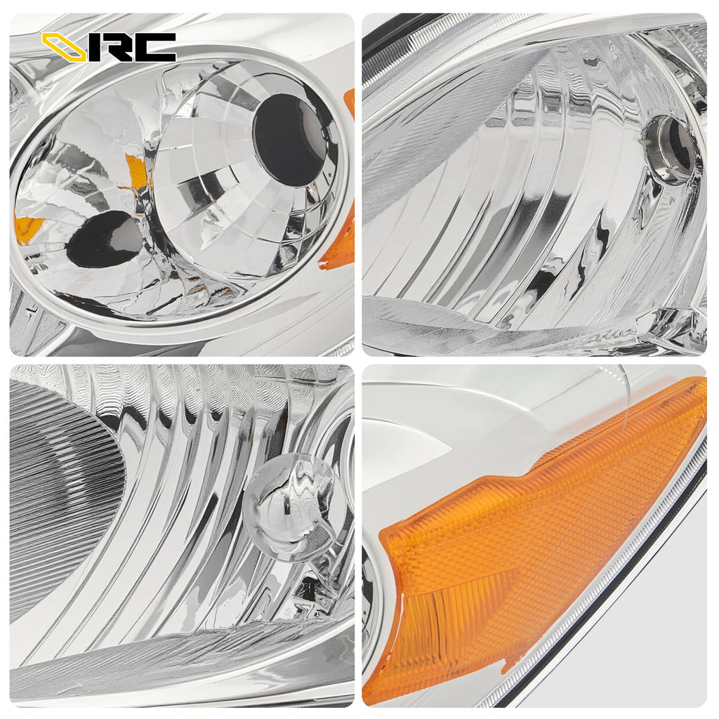 Chrome Halogen headlights pair front view for 2009-2014 Toyota Matrix