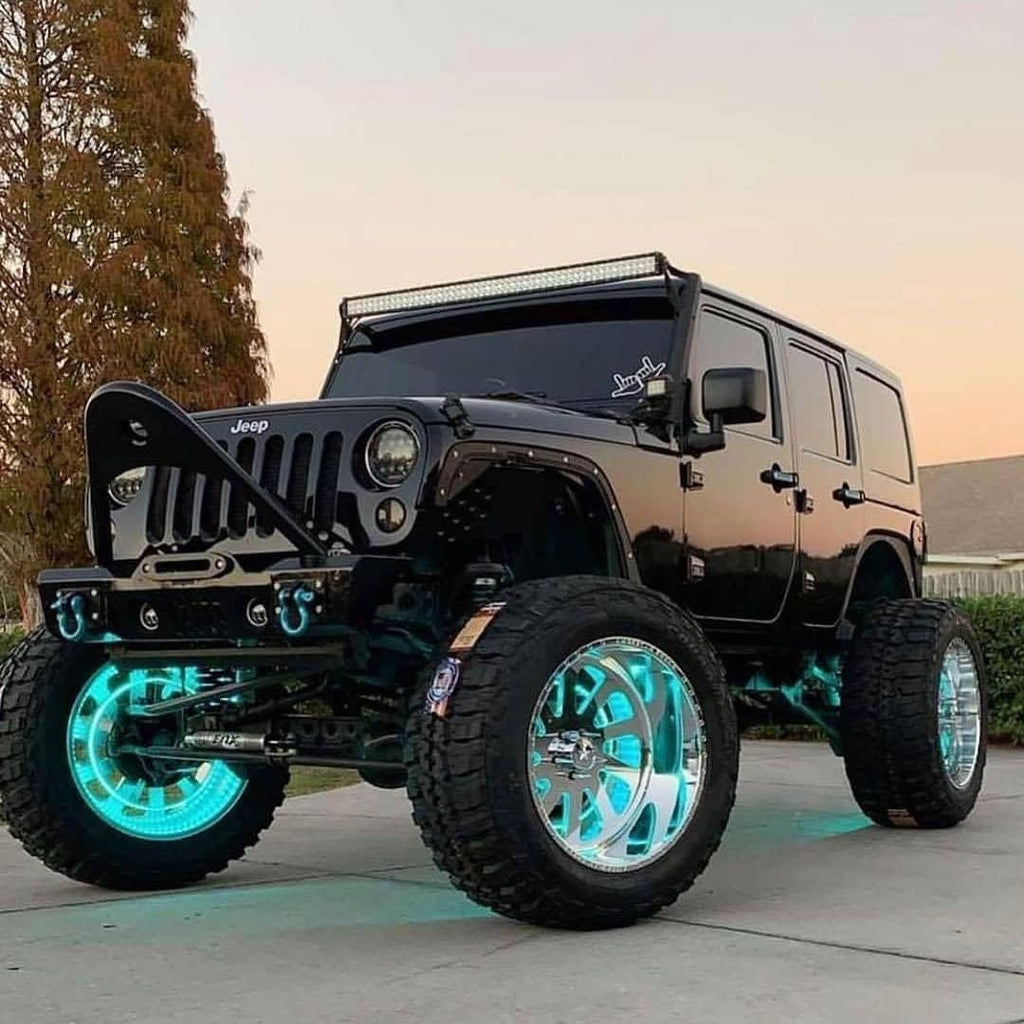 LED Wheel Lights Kit with Turn Signal and Red Brake Function Lighting