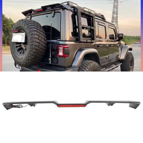 Rear Roof Top Full Wing LED Light Spoiler Trim for Jeep Wrangler JK 2007-2018 Default Title Exterior Part