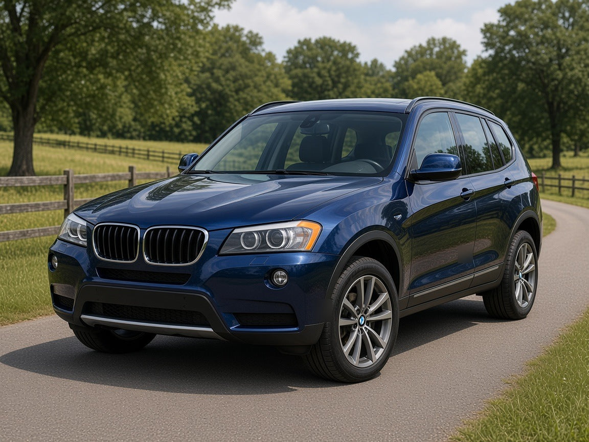 2011-2014 BMW X3 F25 with black halogen headlights installed