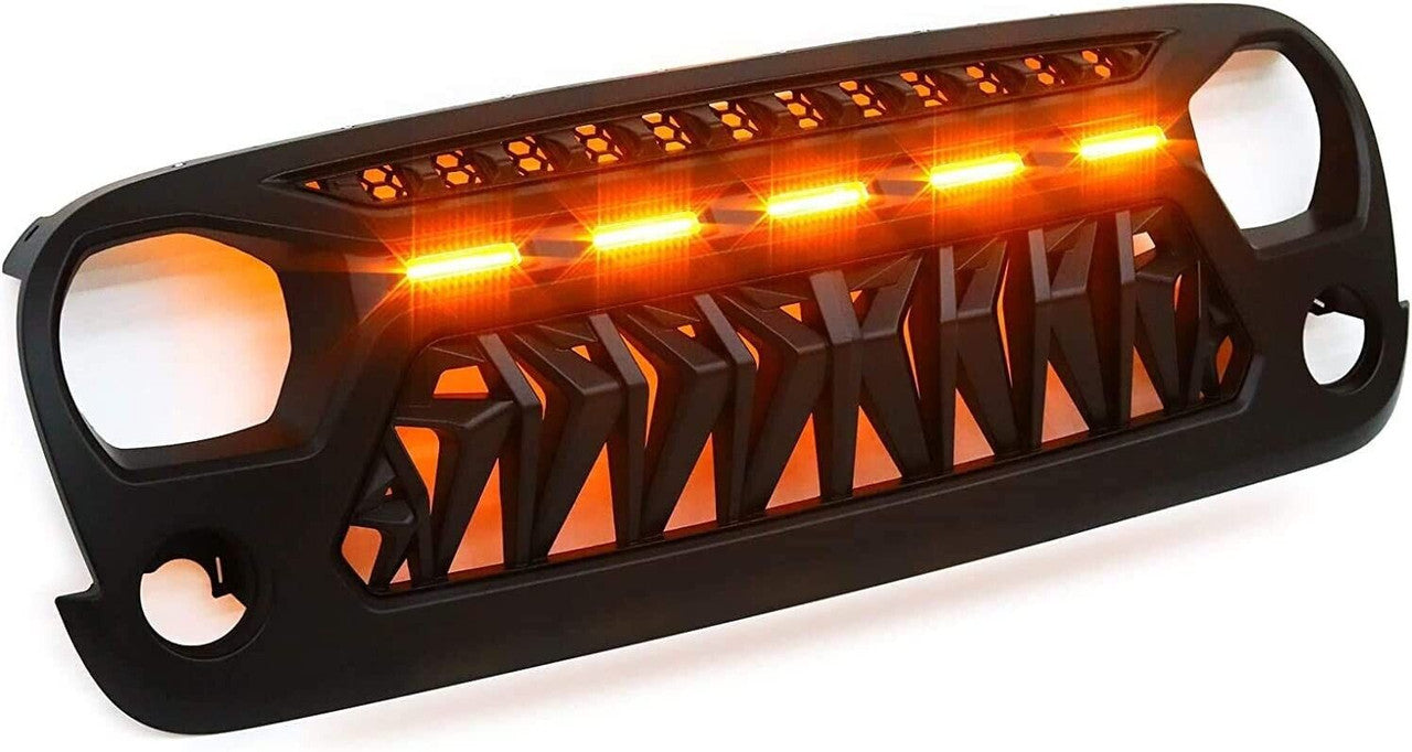 Warrior Xtreme Grille Version 3 with LED Lights for Jeep Wrangler JK JKU 2007-2018 Grille