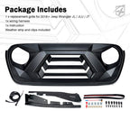 Matte Black Element Grille with LED DRL Turn Signal Lights For 2018 - 2023 Jeep Wrangler JL JT JLU - GENSSI Grille