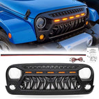 Warrior Xtreme Grille Version 3 with LED Lights for Jeep Wrangler JK JKU 2007 - 2018 - GENSSI Grille