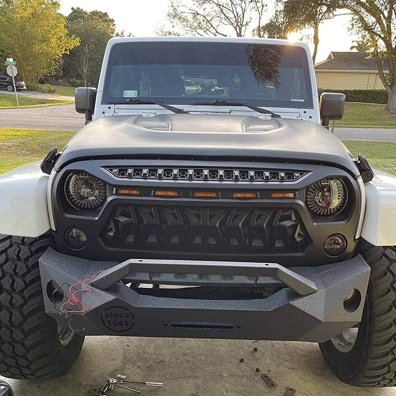 Warrior Xtreme Grille Version 3 with LED Lights for Jeep Wrangler JK JKU 2007-2018 Grille