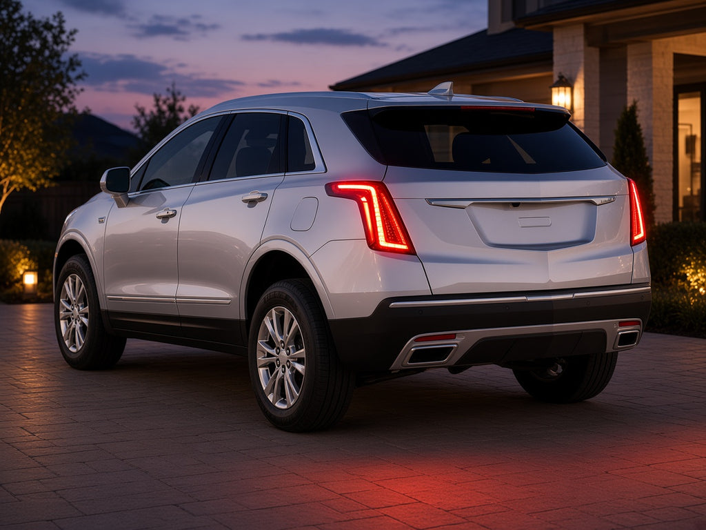 Cadillac XT5 (2020-2025) with dark red LED tail lights installed