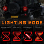 LED Crossover Rear Tail Lights Brake Turn Signals for 2007 - 2018 Jeep Wrangler JK JKU - GENSSI Lighting