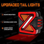 LED Crossover Rear Tail Lights Brake Turn Signals for 2007 - 2018 Jeep Wrangler JK JKU - GENSSI Lighting