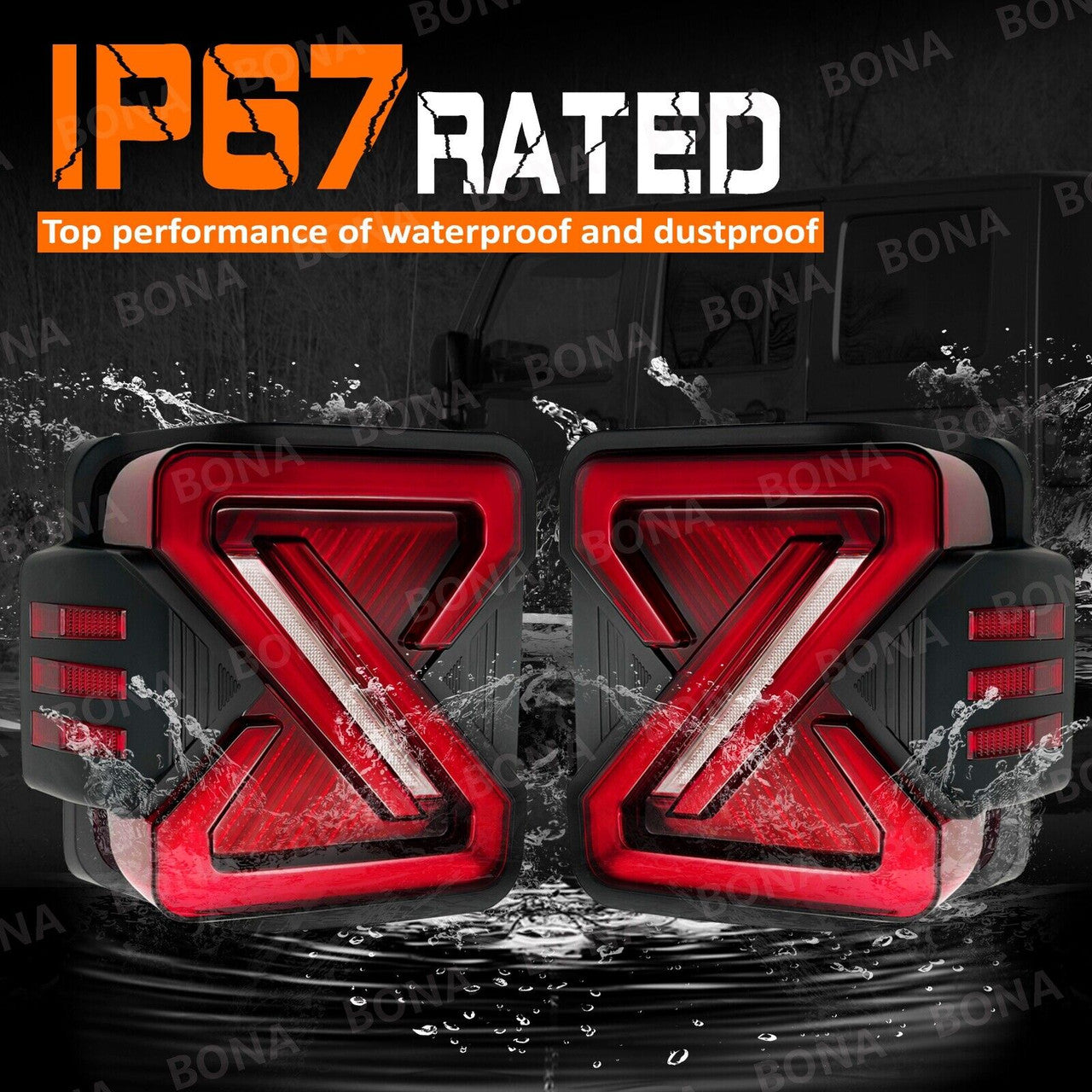 LED Crossover Rear Tail Lights Brake Turn Signals for 2007-2018 Jeep Wrangler JK JKU Lighting