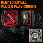 LED Crossover Rear Tail Lights Brake Turn Signals for 2007 - 2018 Jeep Wrangler JK JKU - GENSSI Lighting